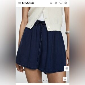 NWT Mango Lyocell Shorts with Elastic Waist